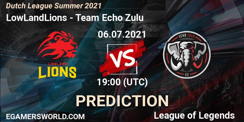 Prognoza LowLandLions - Team Echo Zulu. 08.06.2021 at 18:15, LoL, Dutch League Summer 2021