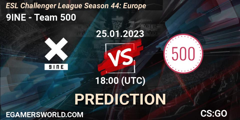 Prognoza 9INE - Team 500. 25.01.23, CS2 (CS:GO), ESL Challenger League Season 44: Europe