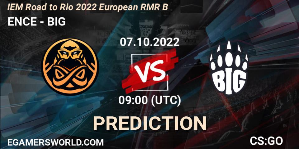 Prognoza ENCE - BIG. 07.10.2022 at 09:00, Counter-Strike (CS2), IEM Road to Rio 2022 European RMR B