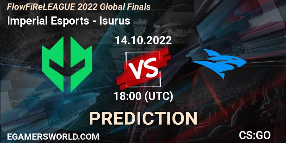 Prognoza Imperial Esports - Isurus. 14.10.22, CS2 (CS:GO), FlowFiReLEAGUE 2022 Global Finals