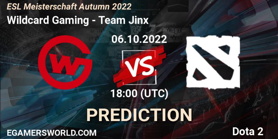 Prognoza Wildcard Gaming - Team Jinx. 06.10.2022 at 18:06, Dota 2, ESL Meisterschaft Autumn 2022
