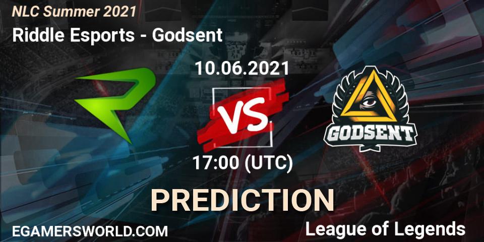 Prognoza Riddle Esports - Godsent. 10.06.2021 at 17:00, LoL, NLC Summer 2021