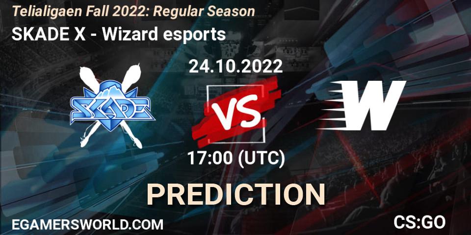 Prognoza SKADE X - Wizard esports. 24.10.2022 at 16:00, Counter-Strike (CS2), Telialigaen Fall 2022: Regular Season