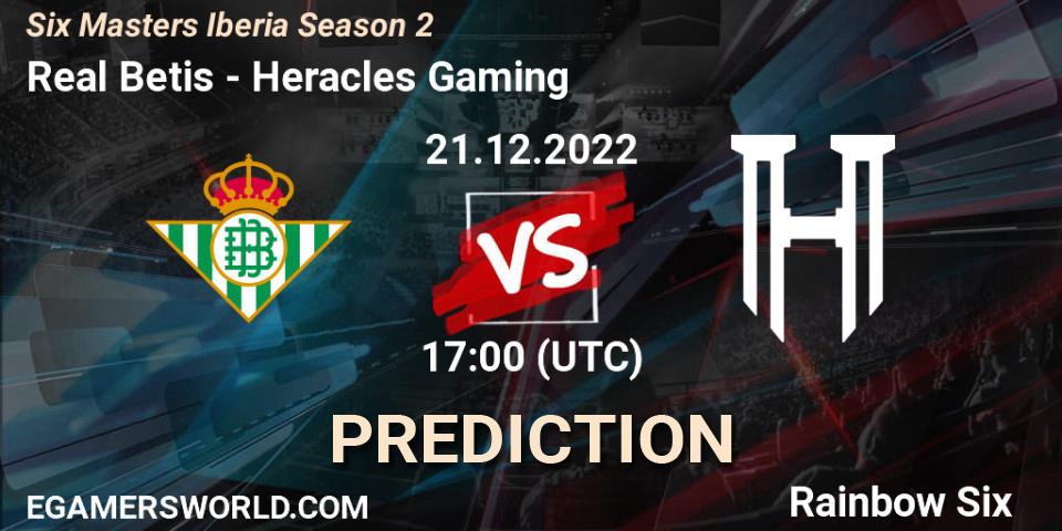 Prognoza Real Betis - Heracles Gaming. 21.12.2022 at 17:00, Rainbow Six, Six Masters Iberia Season 2