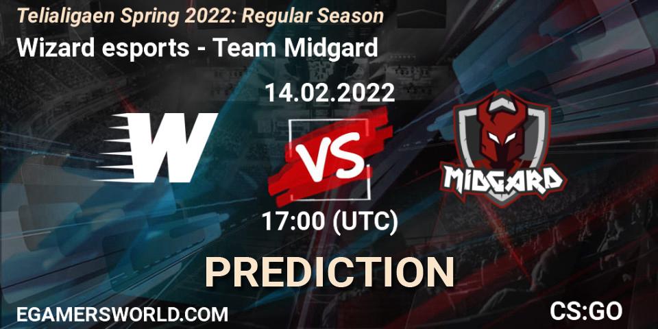 Prognoza Wizard esports - Team Midgard. 14.02.2022 at 17:00, Counter-Strike (CS2), Telialigaen Spring 2022: Regular Season