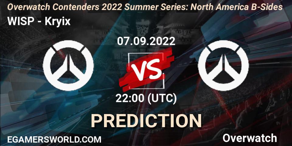 Prognoza WISP - Kryix. 07.09.2022 at 22:00, Overwatch, Overwatch Contenders 2022 Summer Series: North America B-Sides