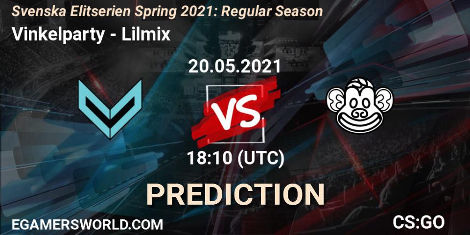 Prognoza Vinkelparty - Lilmix. 20.05.2021 at 18:10, Counter-Strike (CS2), Svenska Elitserien Spring 2021: Regular Season