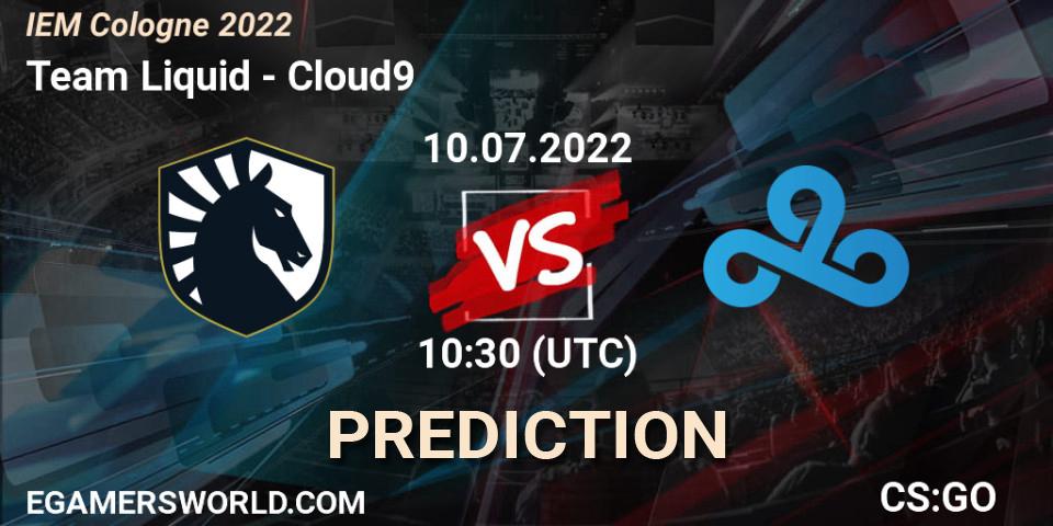 Prognoza Team Liquid - Cloud9. 10.07.2022 at 10:30, Counter-Strike (CS2), IEM Cologne 2022