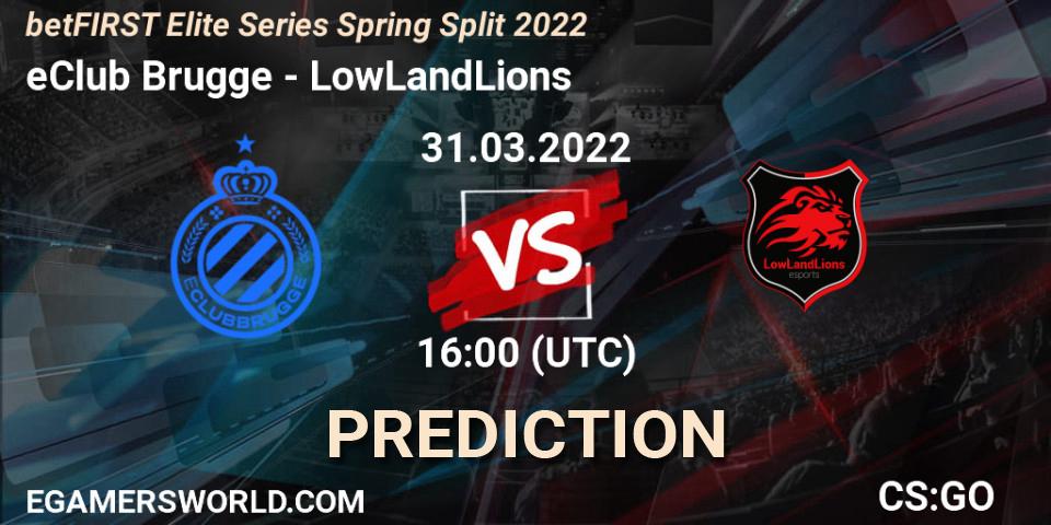 Prognoza eClub Brugge - LowLandLions. 31.03.2022 at 16:00, Counter-Strike (CS2), Elite Series 2022: Spring Split
