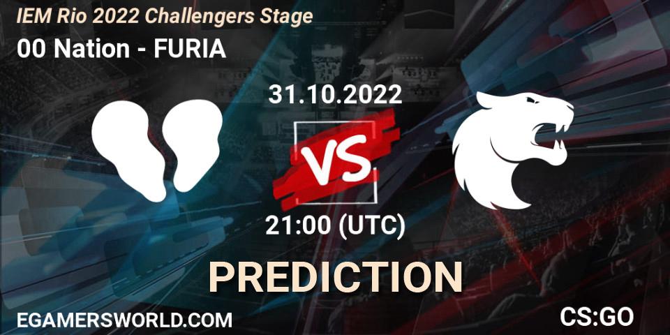 Prognoza 00 Nation - FURIA. 31.10.2022 at 21:40, Counter-Strike (CS2), IEM Rio 2022 Challengers Stage