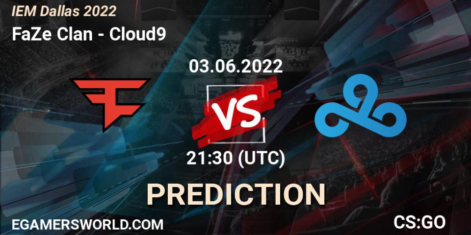 Prognoza FaZe Clan - Cloud9. 03.06.2022 at 22:35, Counter-Strike (CS2), IEM Dallas 2022