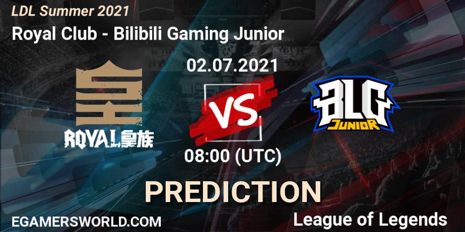 Prognoza Royal Club - Bilibili Gaming Junior. 02.07.2021 at 08:00, LoL, LDL Summer 2021