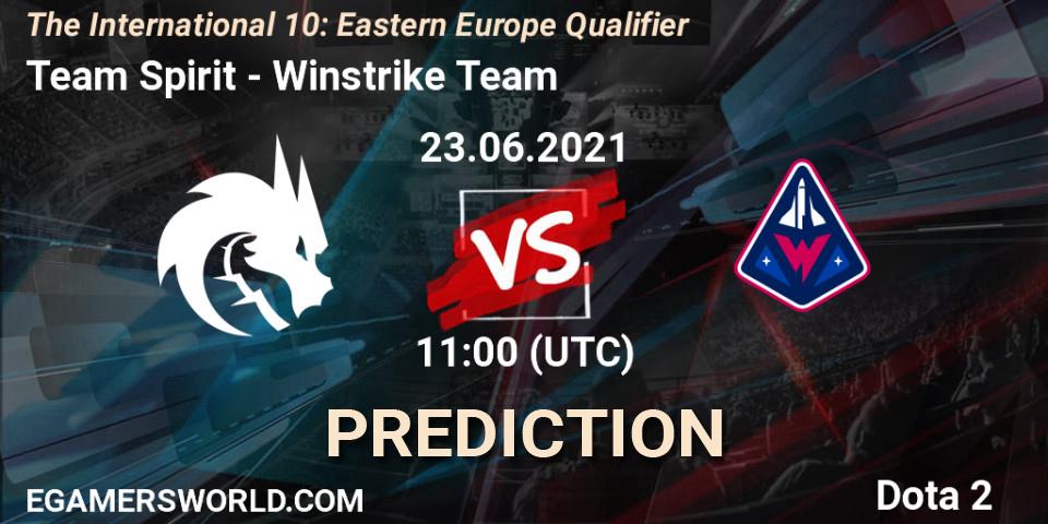 Prognoza Team Spirit - Winstrike Team. 23.06.2021 at 08:08, Dota 2, The International 10: Eastern Europe Qualifier