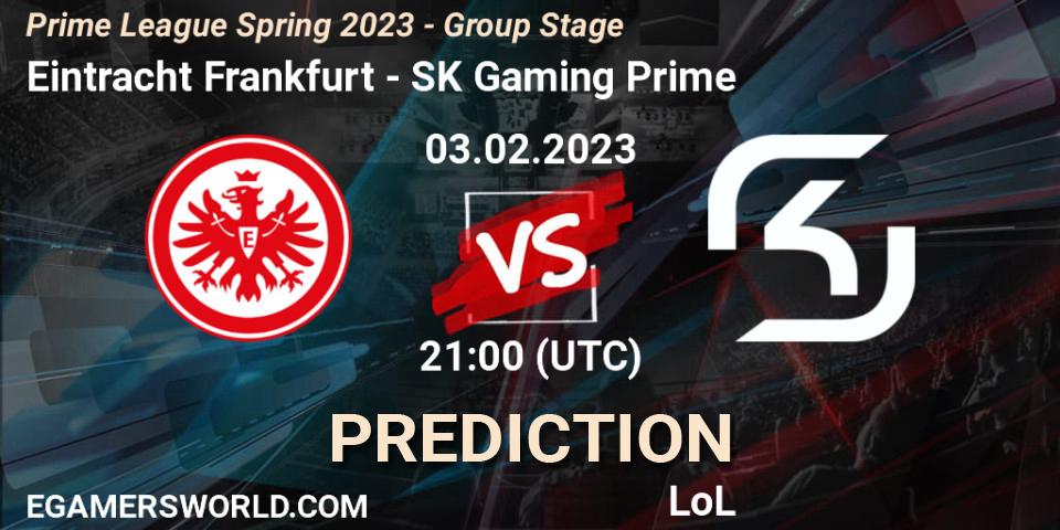 Prognoza Eintracht Frankfurt - SK Gaming Prime. 03.02.2023 at 21:00, LoL, Prime League Spring 2023 - Group Stage