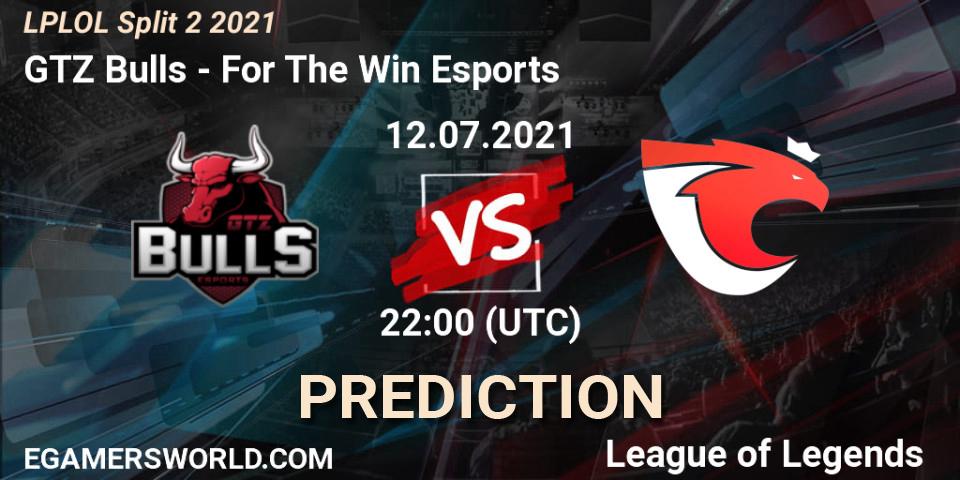 Prognoza GTZ Bulls - For The Win Esports. 12.07.21, LoL, LPLOL Split 2 2021