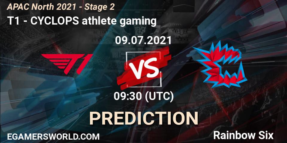 Prognoza T1 - CYCLOPS athlete gaming. 09.07.2021 at 09:30, Rainbow Six, APAC North 2021 - Stage 2