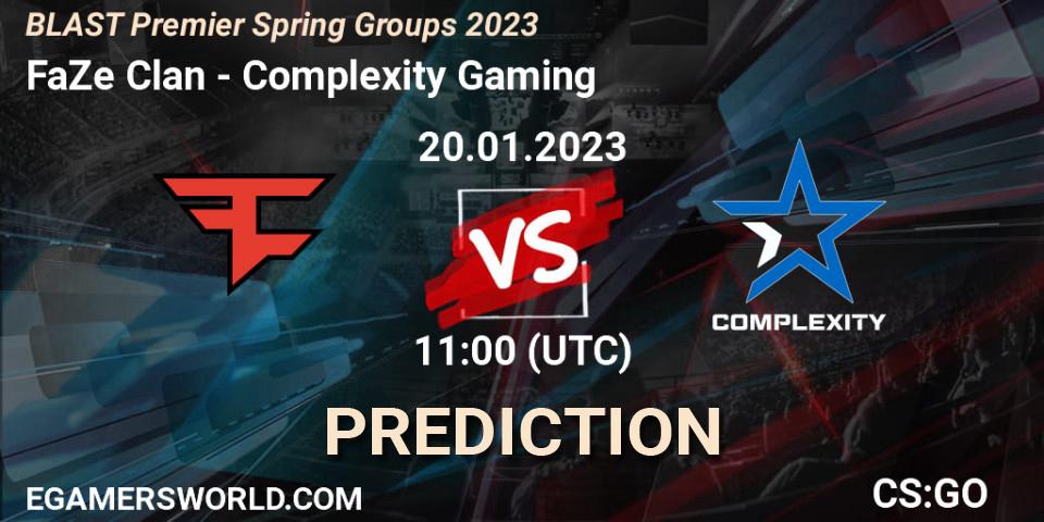 Prognoza FaZe Clan - Complexity Gaming. 20.01.2023 at 11:00, Counter-Strike (CS2), BLAST Premier Spring Groups 2023