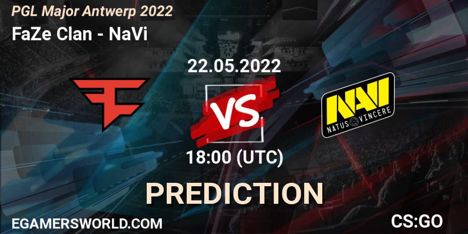 Prognoza FaZe Clan - NaVi. 22.05.2022 at 18:00, Counter-Strike (CS2), PGL Major Antwerp 2022