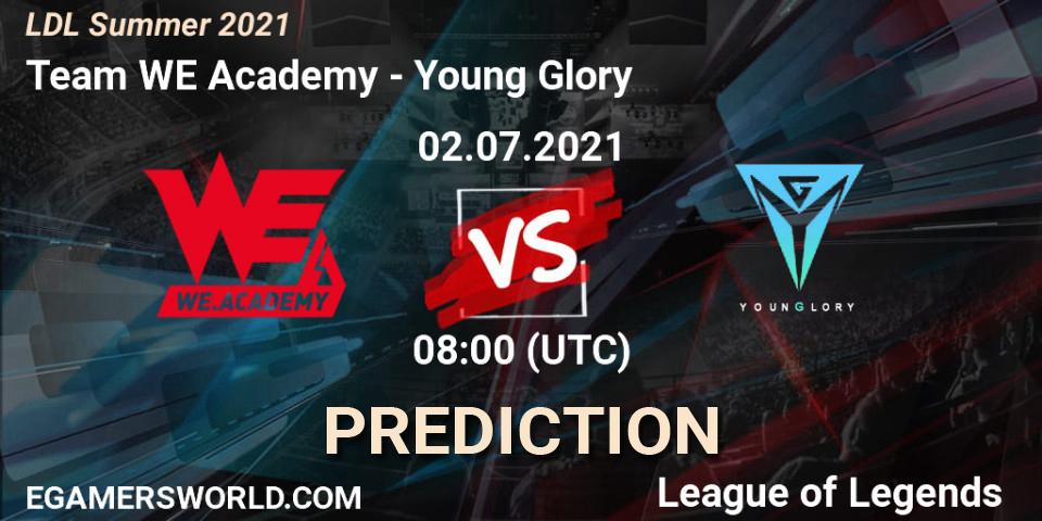 Prognoza Team WE Academy - Young Glory. 02.07.2021 at 08:00, LoL, LDL Summer 2021