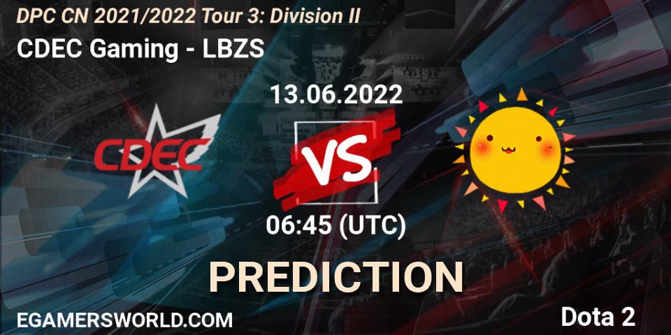 Prognoza CDEC Gaming - LBZS. 13.06.22, Dota 2, DPC CN 2021/2022 Tour 3: Division II