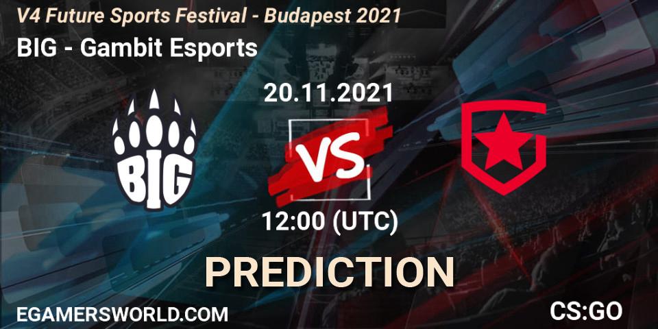 Prognoza BIG - Gambit Esports. 20.11.21, CS2 (CS:GO), V4 Future Sports Festival - Budapest 2021