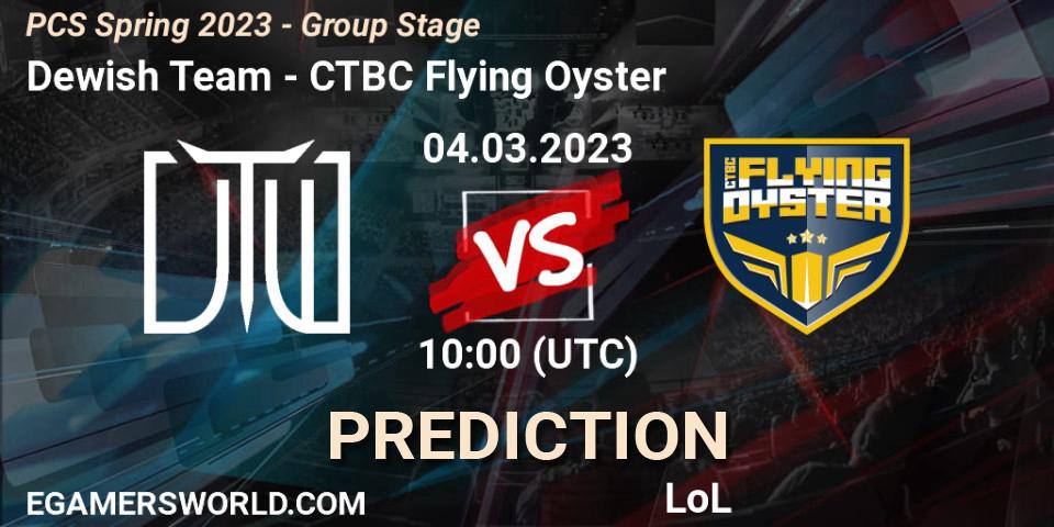Prognoza Dewish Team - CTBC Flying Oyster. 12.02.2023 at 12:00, LoL, PCS Spring 2023 - Group Stage