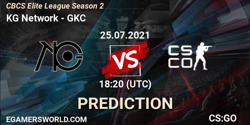 Prognoza KG Network - GKC. 25.07.2021 at 18:20, Counter-Strike (CS2), CBCS Elite League Season 2