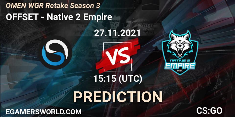 Prognoza OFFSET - Native 2 Empire. 27.11.2021 at 15:15, Counter-Strike (CS2), Circuito Retake Season 3