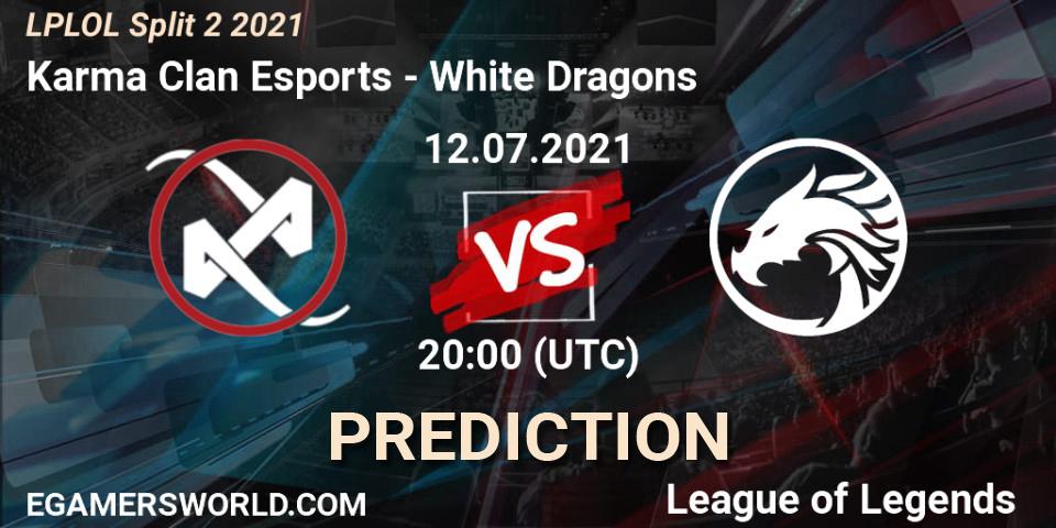 Prognoza Karma Clan Esports - White Dragons. 12.07.2021 at 20:00, LoL, LPLOL Split 2 2021