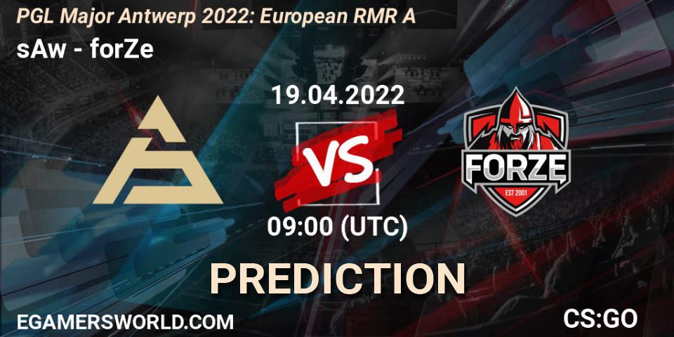 Prognoza sAw - forZe. 19.04.2022 at 09:00, Counter-Strike (CS2), PGL Major Antwerp 2022: European RMR A