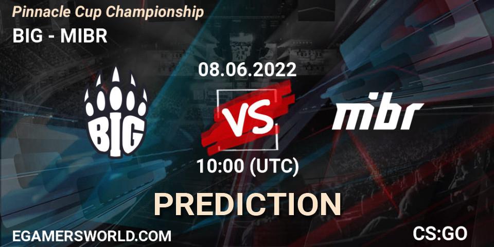 Prognoza BIG - MIBR. 08.06.2022 at 10:25, Counter-Strike (CS2), Pinnacle Cup Championship