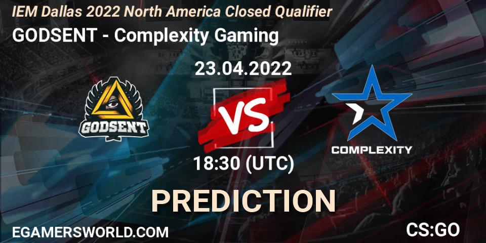 Prognoza GODSENT - Complexity Gaming. 23.04.2022 at 18:30, Counter-Strike (CS2), IEM Dallas 2022 North America Closed Qualifier