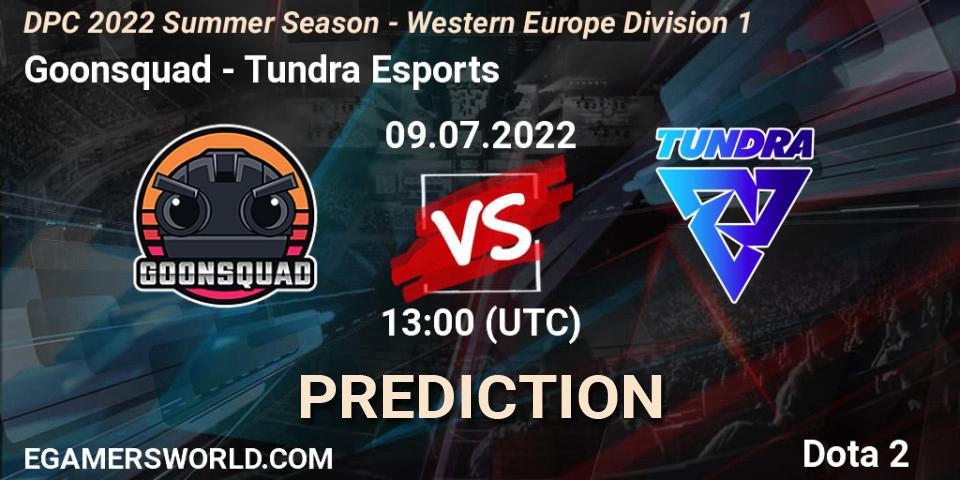 Prognoza Goonsquad - Tundra Esports. 09.07.2022 at 13:41, Dota 2, DPC WEU 2021/2022 Tour 3: Division I