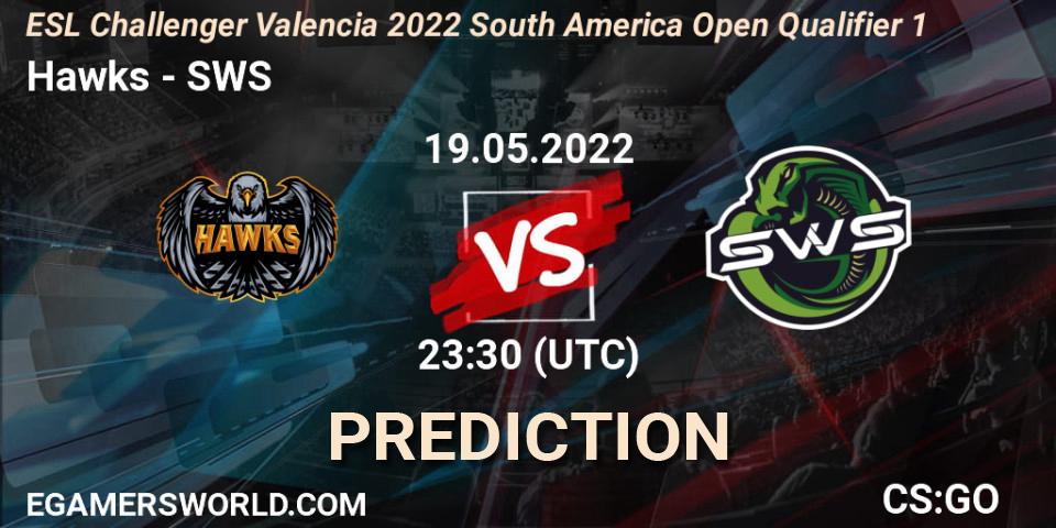 Prognoza Hawks - SWS. 19.05.22, CS2 (CS:GO), ESL Challenger Valencia 2022 South America Open Qualifier 1