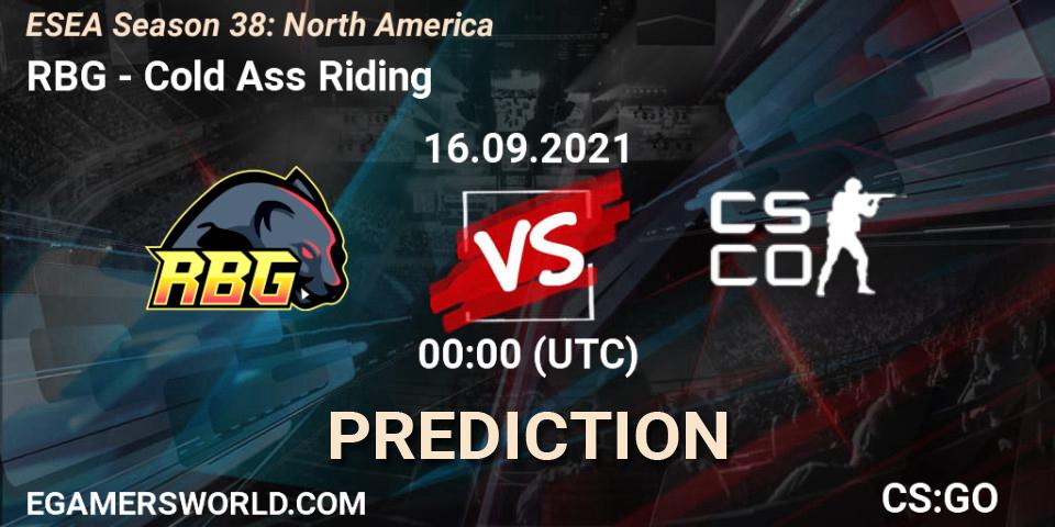 Prognoza RBG - Cold Ass Riding. 29.09.2021 at 00:20, Counter-Strike (CS2), ESEA Season 38: North America 