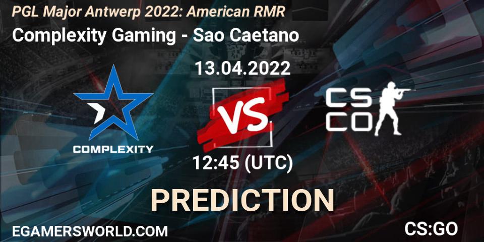 Prognoza Complexity Gaming - Sao Caetano. 13.04.2022 at 13:00, Counter-Strike (CS2), PGL Major Antwerp 2022: American RMR