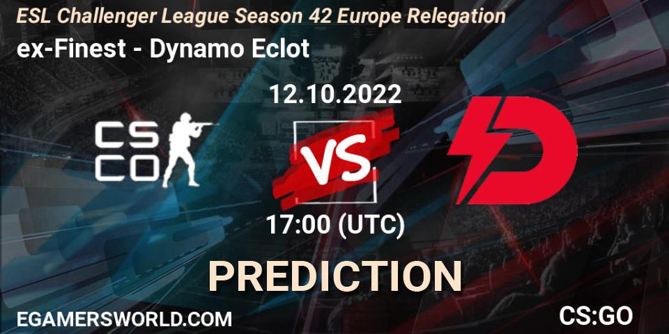 Prognoza ex-Finest - Dynamo Eclot. 12.10.22, CS2 (CS:GO), ESL Challenger League Season 42 Europe Relegation