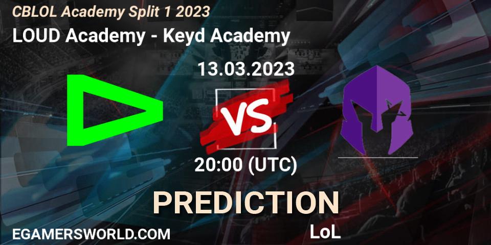 Prognoza LOUD Academy - Keyd Academy. 13.03.2023 at 20:00, LoL, CBLOL Academy Split 1 2023