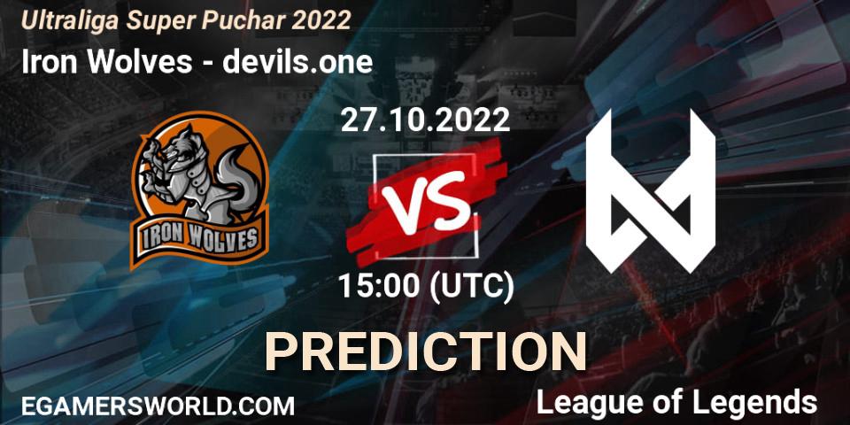 Prognoza Iron Wolves - devils.one. 27.10.2022 at 15:00, LoL, Ultraliga Super Puchar 2022