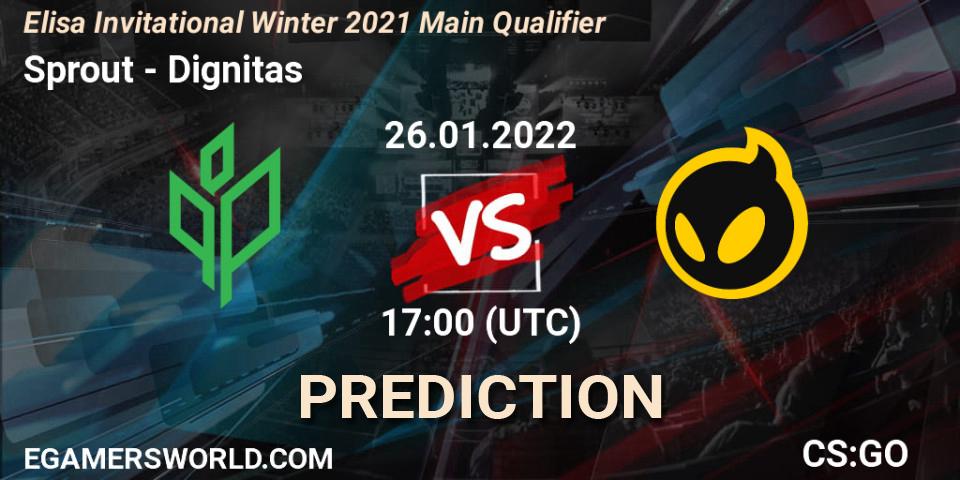 Prognoza Sprout - Dignitas. 26.01.2022 at 14:40, Counter-Strike (CS2), Elisa Invitational Winter 2021 Main Qualifier