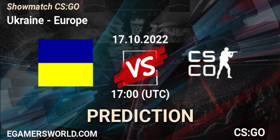 Prognoza Ukraine - Europe. 17.10.22, CS2 (CS:GO), Showmatch CS:GO