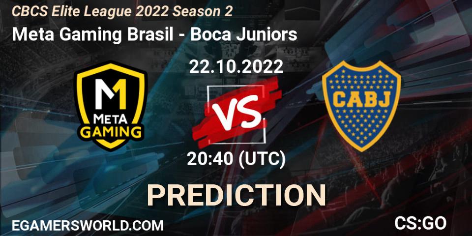 Prognoza Meta Gaming Brasil - Boca Juniors. 22.10.2022 at 20:40, Counter-Strike (CS2), CBCS Elite League 2022 Season 2