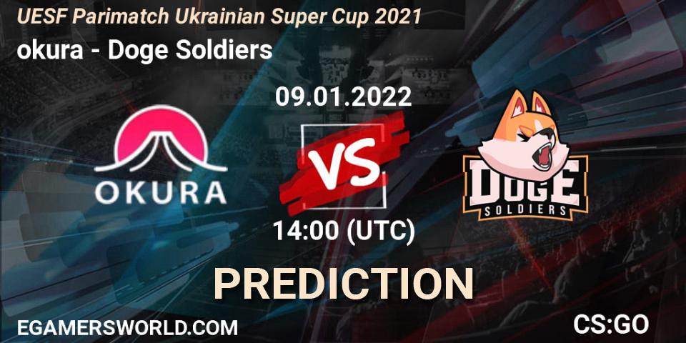 Prognoza okura - Doge Soldiers. 09.01.2022 at 14:10, Counter-Strike (CS2), UESF Parimatch Ukrainian Super Cup 2021