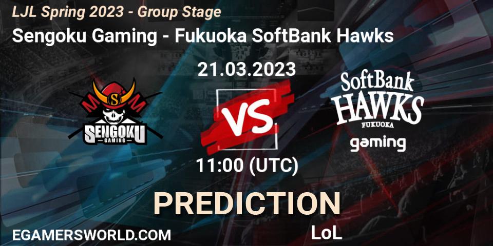 Prognoza Sengoku Gaming - Fukuoka SoftBank Hawks. 21.03.2023 at 11:00, LoL, LJL Spring 2023 - Group Stage