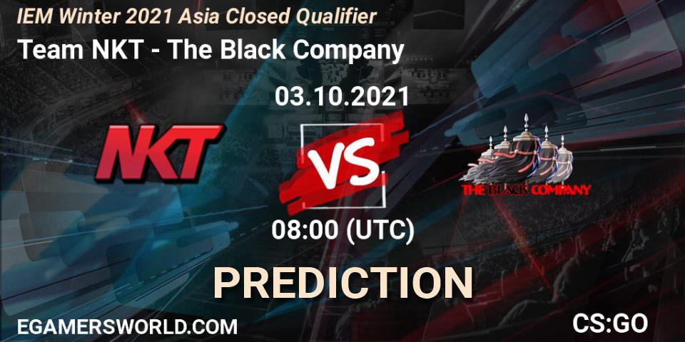Prognoza Team NKT - The Black Company. 03.10.2021 at 08:00, Counter-Strike (CS2), IEM Winter 2021 Asia Closed Qualifier