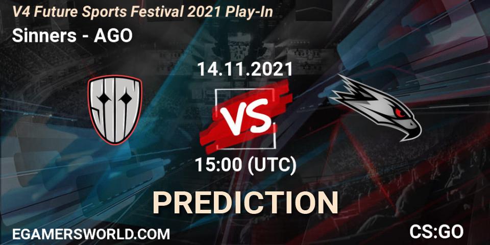 Prognoza Sinners - AGO. 14.11.2021 at 16:45, Counter-Strike (CS2), V4 Future Sports Festival 2021 Play-In