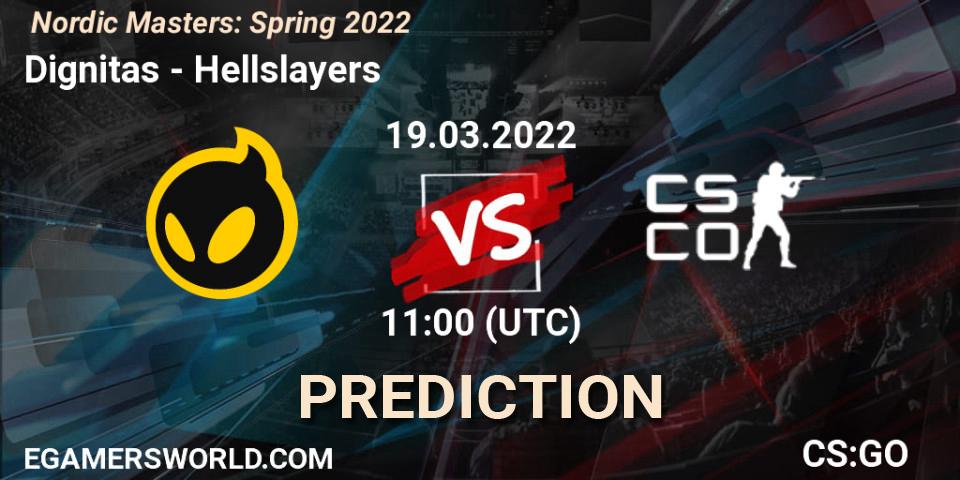 Prognoza Dignitas - Hellslayers. 19.03.22, CS2 (CS:GO), Nordic Masters: Spring 2022