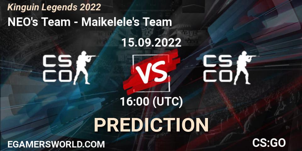 Prognoza Team NEO - Team Maikelele. 15.09.2022 at 15:00, Counter-Strike (CS2), Kinguin Legends 2022