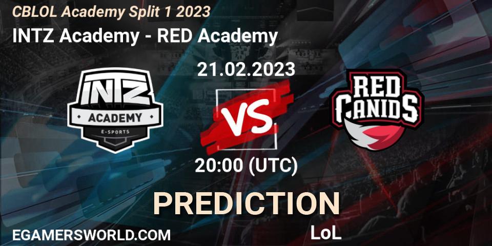 Prognoza INTZ Academy - RED Academy. 21.02.23, LoL, CBLOL Academy Split 1 2023