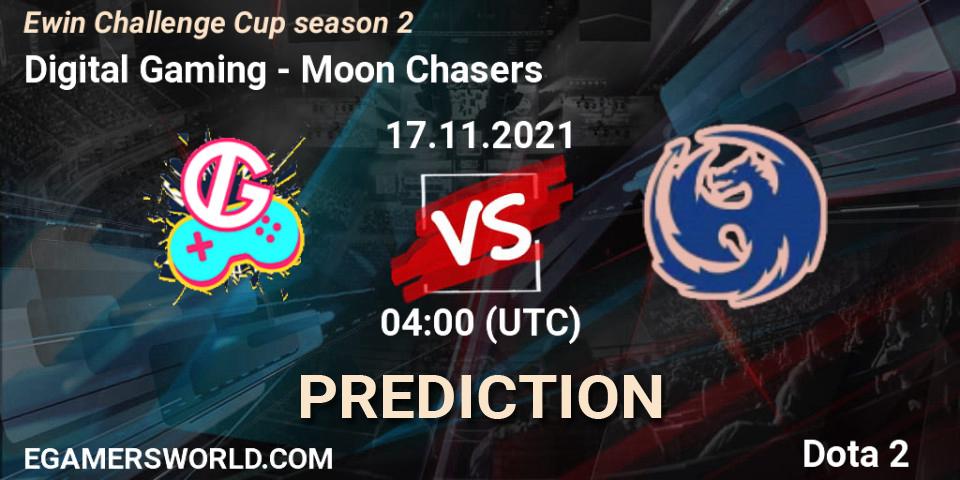 Prognoza Digital Gaming - Moon Chasers. 17.11.2021 at 04:12, Dota 2, Ewin Challenge Cup season 2
